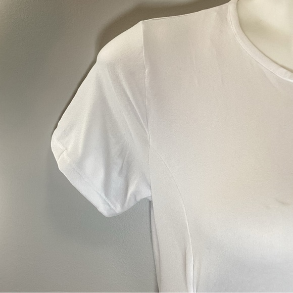 Plus Size, White Fitted Short Sleeve Tie Front T-Shirt, Size 3X - Picture 6 of 6